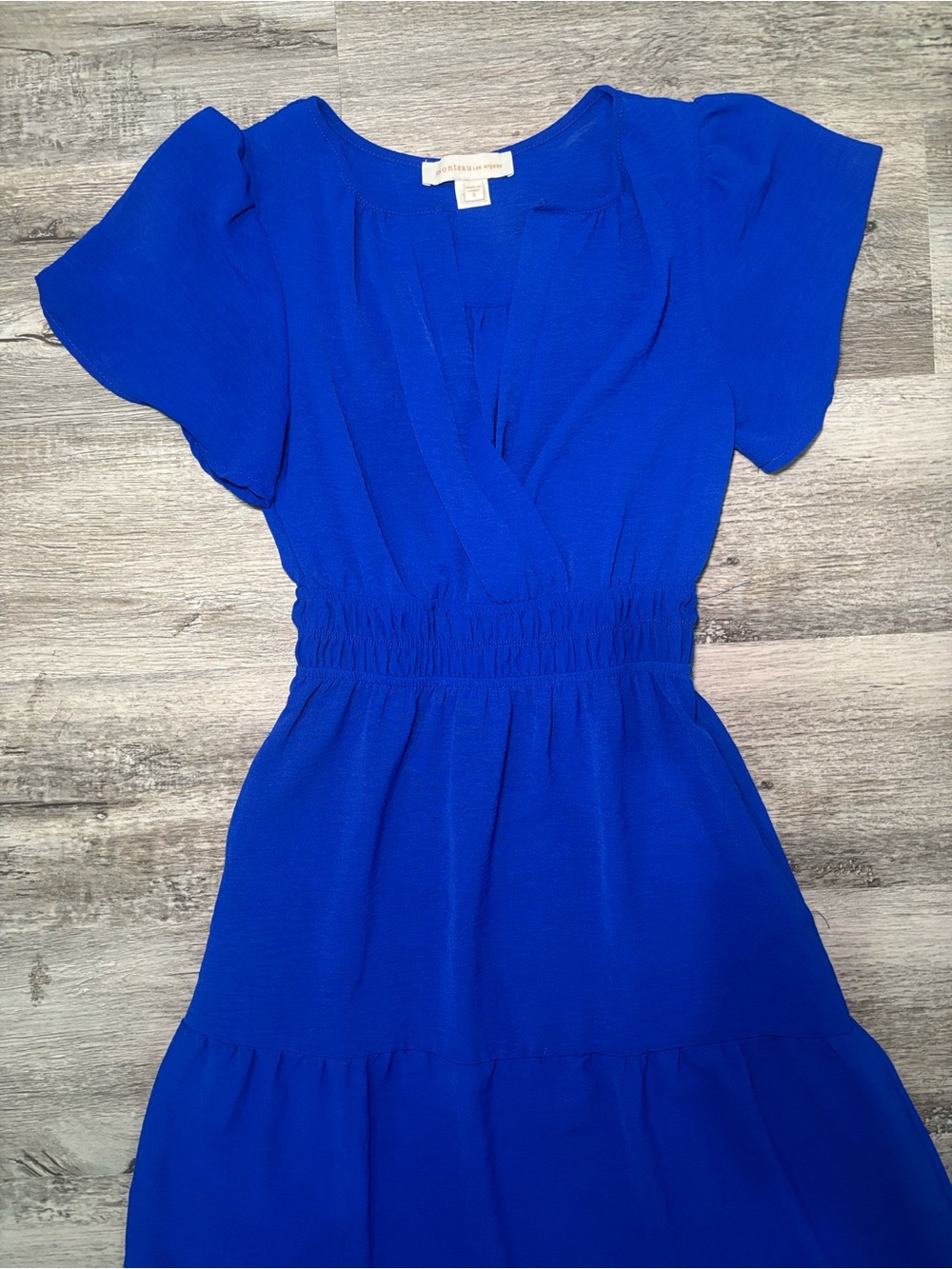 Monteau Royal Blue Tiered Maxi Dress - Picture 2 of 4